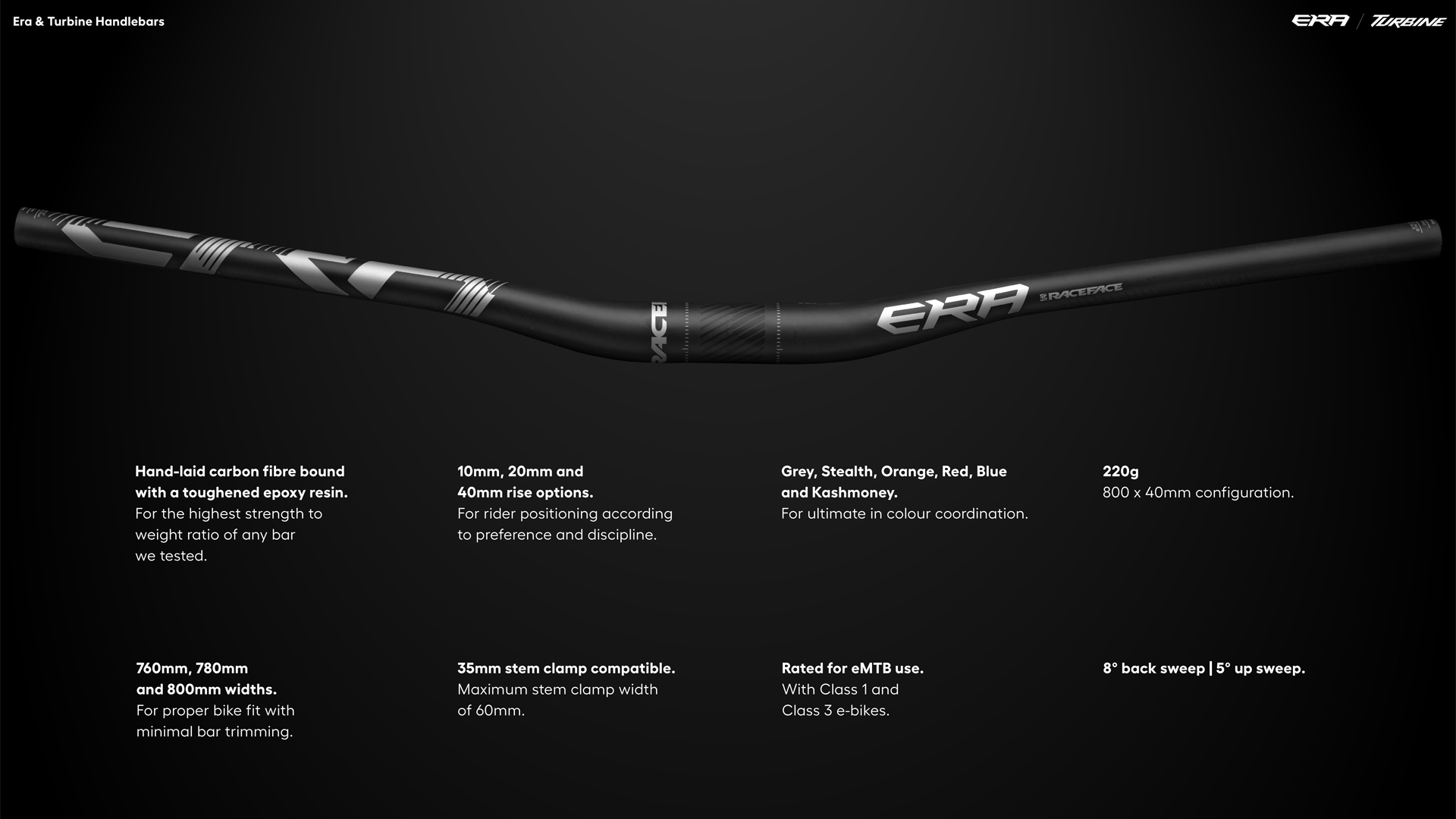 Era & Turbine Handlebars Counter Arm Pump Your Size and Rise